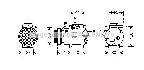 AVA QUALITY COOLING Компрессор, кондиционер HYK214